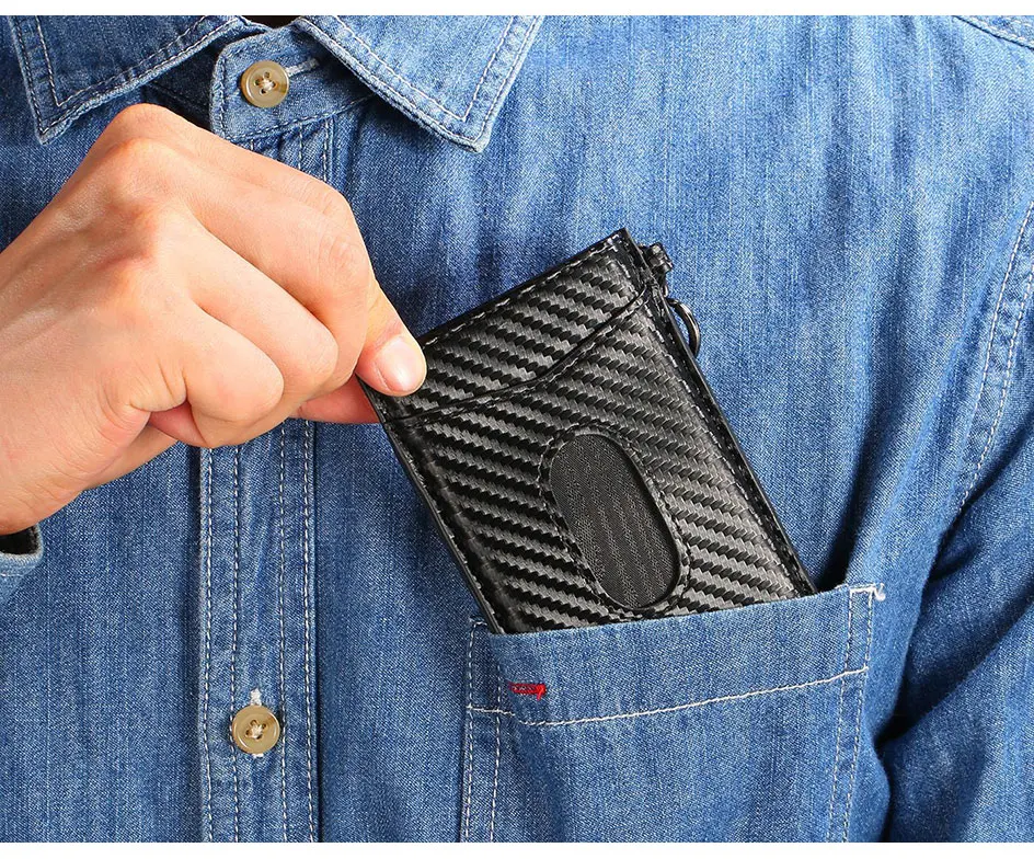 Высокое качество Rfid держатели для кредитных карт мужской кошелек Бизнес-держатель для карт чехол тонкий карман для денег сумка безопасности смарт-кошелек автоматический