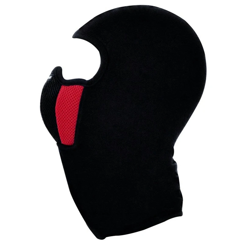 SULAITE 2 PCS Balaclava Wind-Resistant Neck Warmer Full Face Mask Super Comfortable Moisture Wicking In Outdoors, Red& Gray