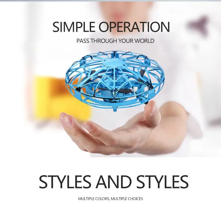 

Mini Drone UFO Hand Operated RC Helicopter Drone Infrared Induction Aircraft Flying Ball Toys for Kids Gifts