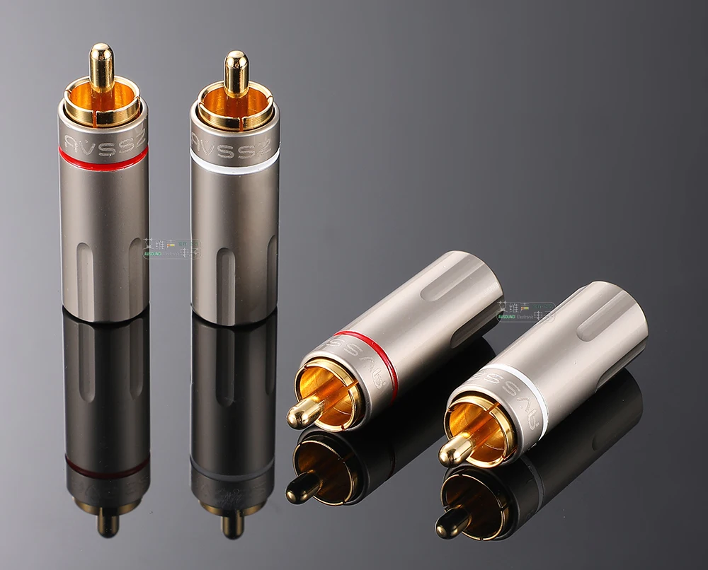 24k Vergoldetes RCA-Audiokabel Phono-Stecker Löttyp Hi-Fi OFC AV-Verstärker Lautsprecher Koaxialkabel für Mixer Sound Video High-End – Detail 20