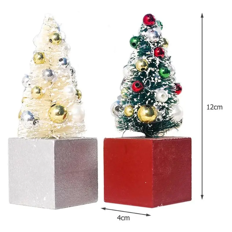 2 шт. Мини Рождественская елка искусственные елки настольный мини сосны Таблица украшения домашнего вечерние рождественские украшения для дома