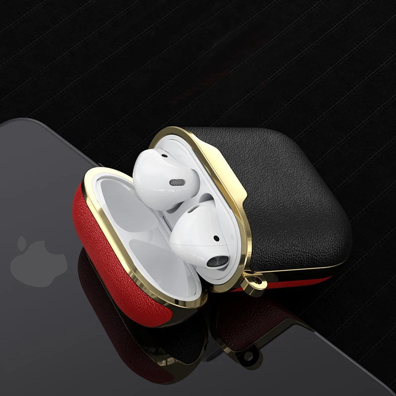 Кожаный чехол для беспроводных наушников Airpods чехол s Для Air Pods Bluetooth Earpods чехол для наушников Защитный чехол