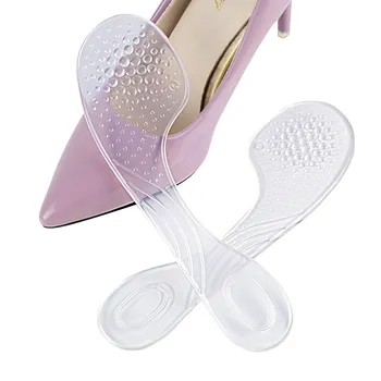 通販 1Pair Invisible Seven-Point Pad High Heel GEL Semi-Pad Particle Transparent Relief Pressure Female Shock Relaxer Women Insoles