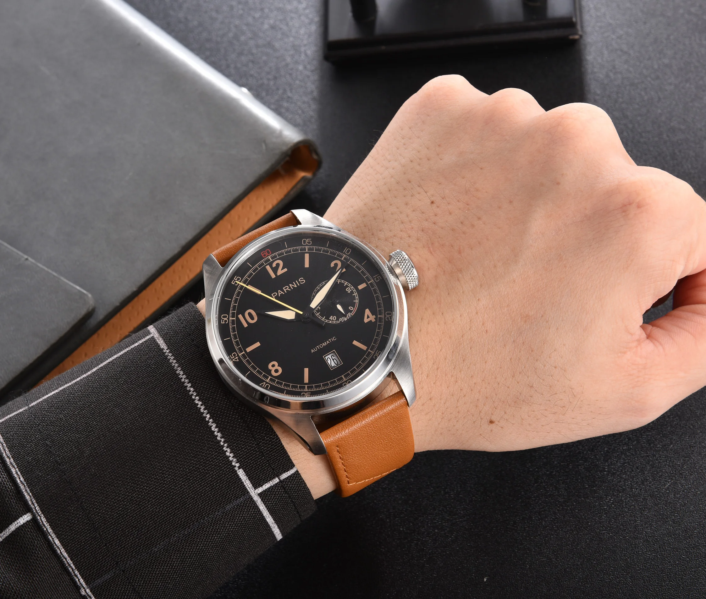 PARNIS Automatic Mechanical Men's Watch With Date Display