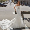 Ashley Carol Mermaid Wedding Dress 2022 Exquisite Beads Lace Appliques Off the Shoulder Long Train Bridal Gown Vestidos De Novia 1