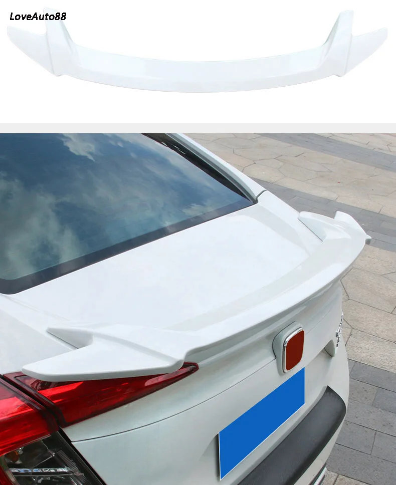 Для Honda Civic 10th внешний задний спойлер задний Багажник крыло багажника обрезки декоративные аксессуары для автомобиля - Цвет: White