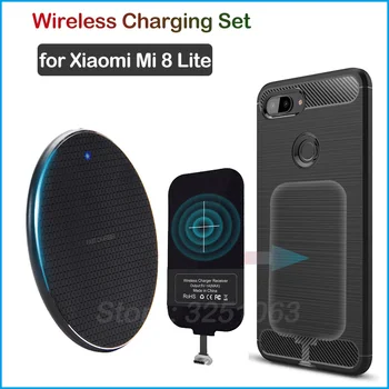 

Qi Wireless Charging Device for Xiaomi Mi 8 Lite Wireless Charger & USB Type C Adapter Charging Receiver Gift Phone Case