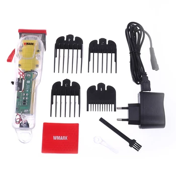 

Transparent Professional RechargeableClipper Hair Trimmer 6900 RPM 2200 Battery