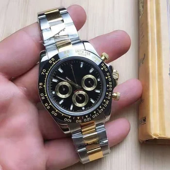 

luxury watch men 39mm AAA DAY TONA Automatic machinery No battery Stainless steel sweeping small dials work watches SY18