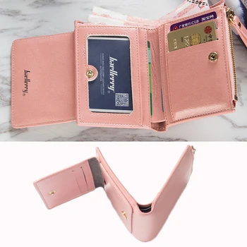 

Women Zipper Short Wallet Coin Purse Card Holders Handbag Wallet Female Small Womens Wallets and Purses Cross Cute Small Portfel