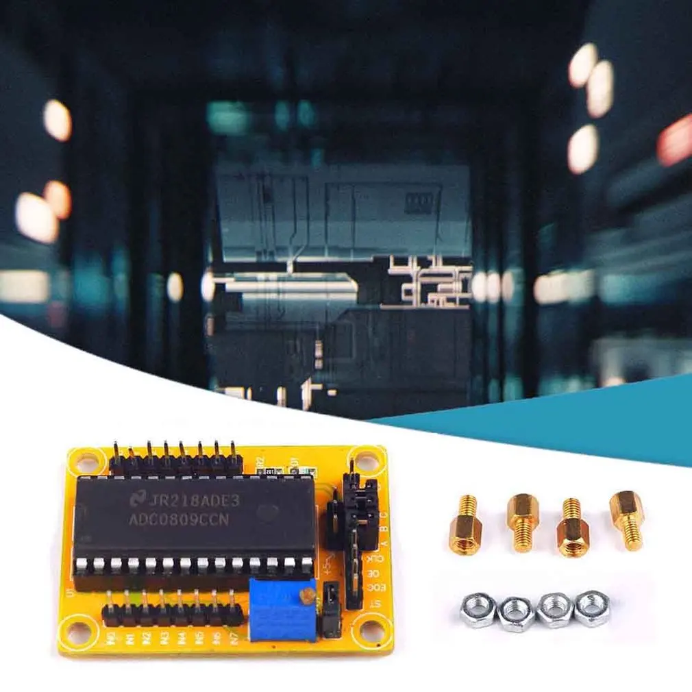A80 ADC0809 Module AD Conversion 8-way Parallel Digital Voltmeter Analog-to-digital Conversion Module