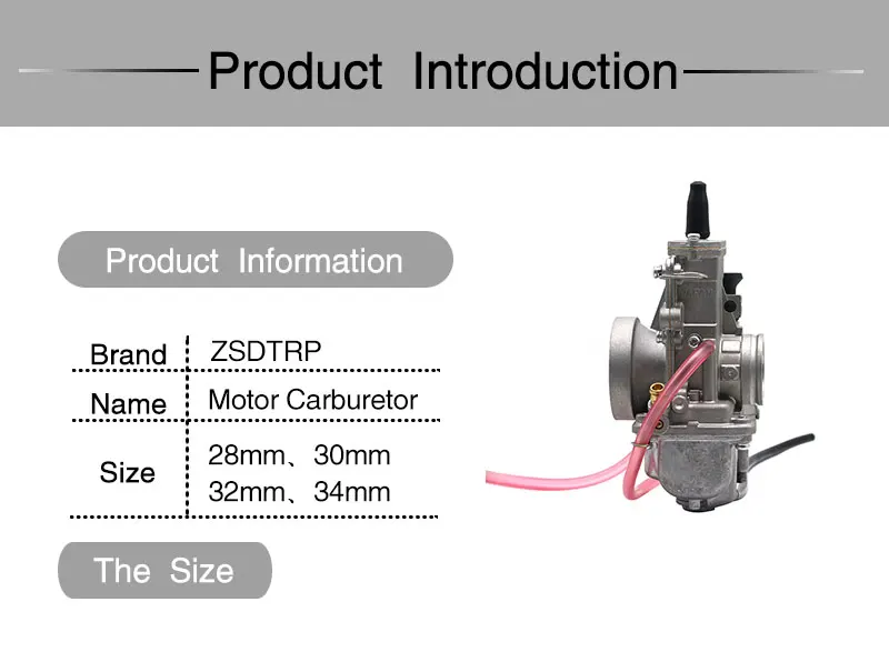 ZSDTRP для Mikuni Карбюратор Vergaser Carb TM28 TM30 TM34 TM32 плоский скользящий карбюратор Spigot TM34-2 42-6100