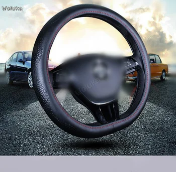 

Steering wheel cover D-type flat bottom special four seasons universal leather steering wheel cover CD50 Q02
