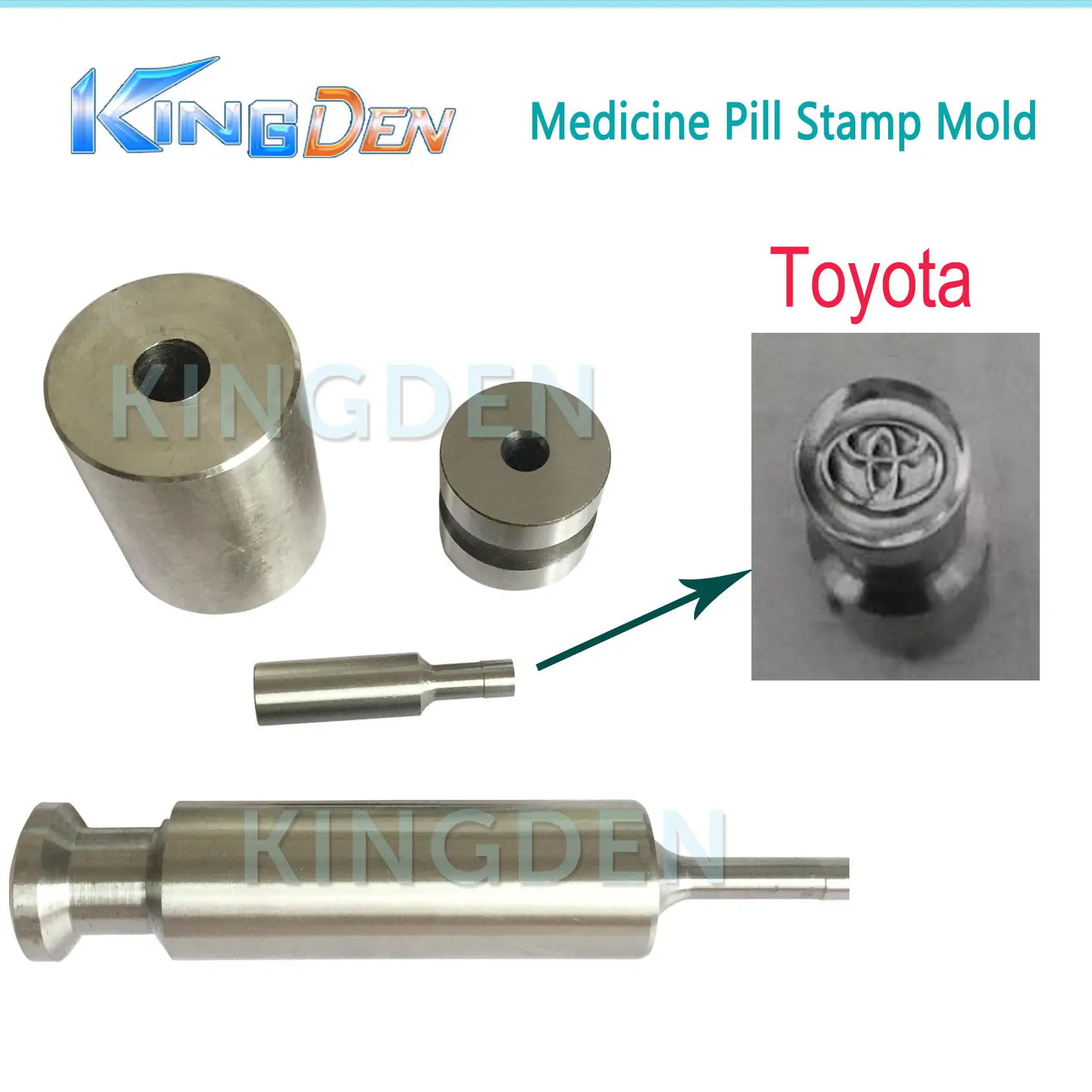 KINGDEN небольшой ручной домашний молоток стучать таблетка пресс-машина Плесень ручной работы, чтобы сделать западные таблетки - Цвет: Toyota 8mm