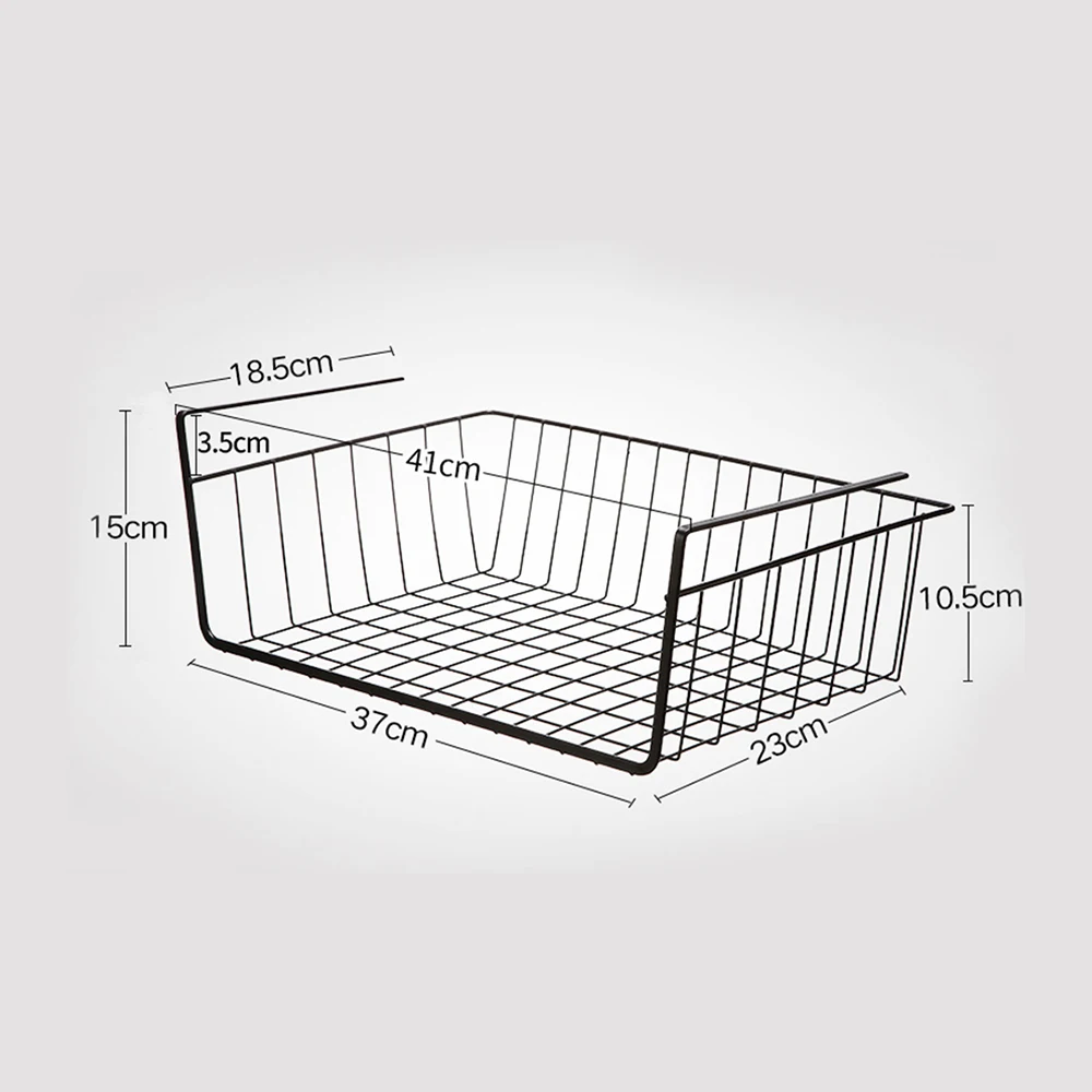 Кухонная корзина для хранения под полкой, металлическая стойка, корзина для шкафа, железная корзина для хранения посуды, подставка-органайзер, инструменты для подвешивания