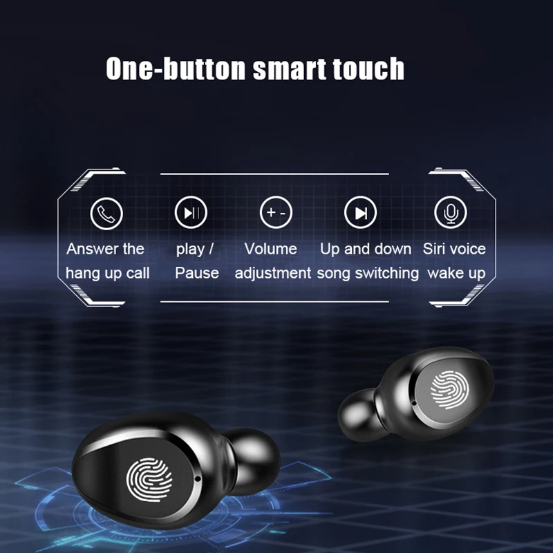 F9 TWS, Беспроводная Bluetooth V5.0 гарнитура, мини-гарнитура, 8D, стерео гарнитура, светодиодный дисплей, Hi-Fi гарнитура с питанием