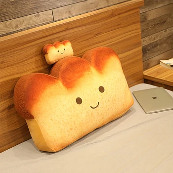 

Plush Pillow Soft Plush Bread Shape Funny Simulation Snack Bread Cushion Gift 2 Styles