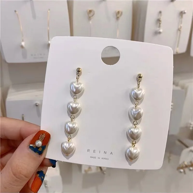

Fashion White Love Tassel Dangle Earrings for Women New Arrival Geometric Jewelry Earrings for Party Wedding Elegant Earring