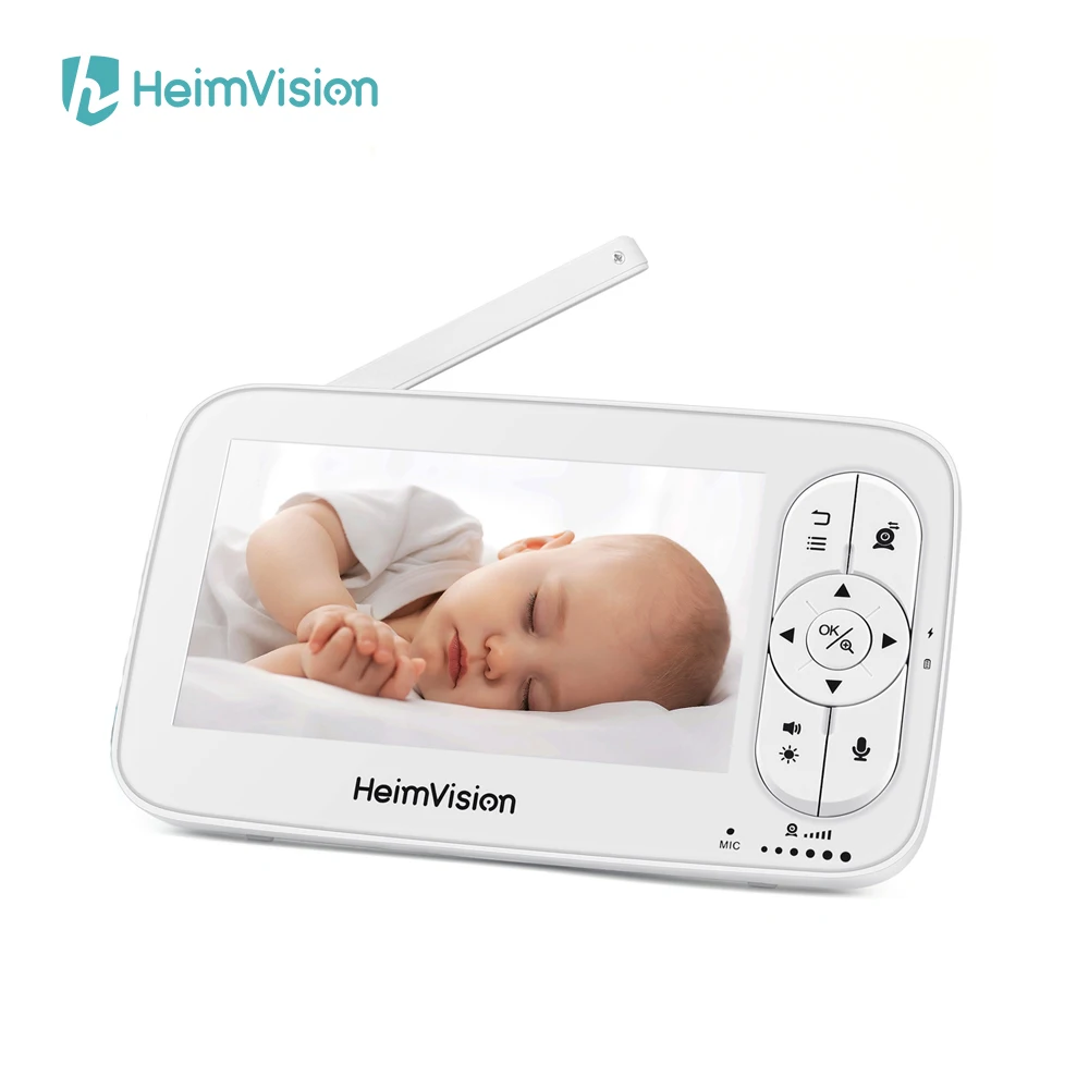 HeimVision 5.0 Inch Baby Monitor Wireless Video Color 720P HD Nanny Security Night Vision Temperature motitor For HMA36MQ