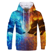 Wolf Fire Ice Hoodie Buy Wolf Fire Ice Hoodie With Free Shipping On Aliexpress