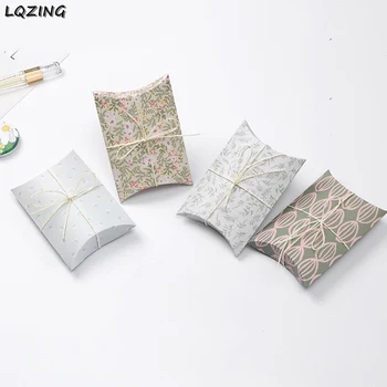 

Creative Paper Candy Bag Box Pillow Shape Cardboard Gift Boxes for Birthday Wedding Gifts Favor Packing Party Decor