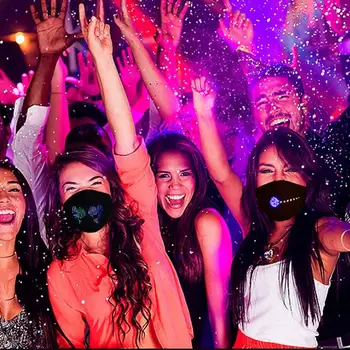 

LED Face Cover Face Mask LED Facemask Light Up Protection Led Light with filter