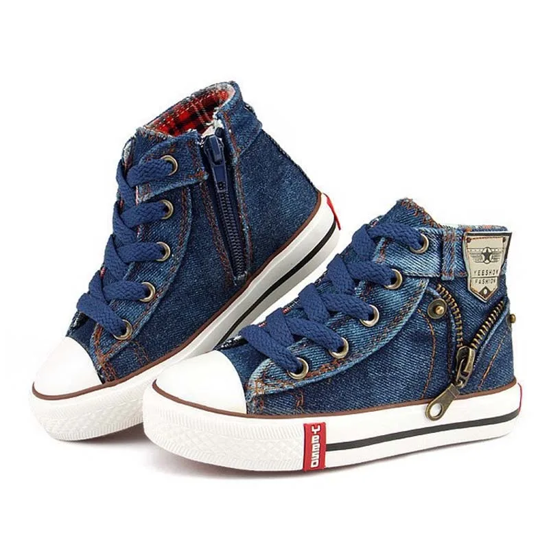 Cut Price Boys Sneakers Shoes Jeans Flat-Boots Girls Canvas Children Denim Brand Kids Breathable rBLpW9yy