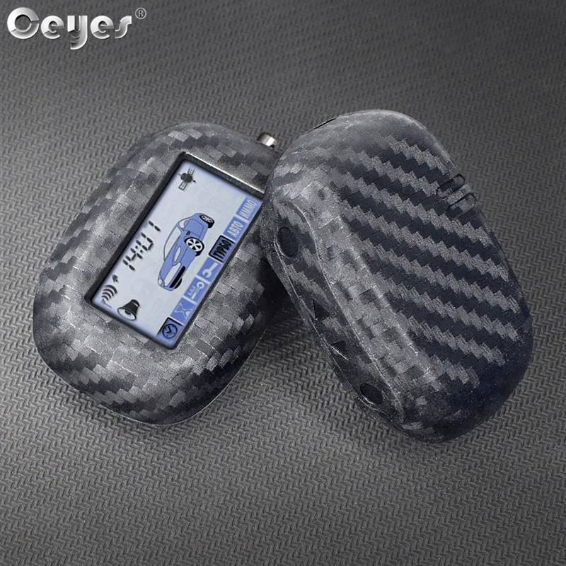 

Ceyes Car Styling Accessories Key Covers LCD Two Way Remote Auto Alarm System For Starline B92 B93 B95 B64 B62 B94 Key Fob Chain