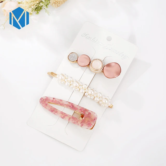 3pcs drop pink M MISM INS Круглый корейский Кристалл Сплав заколки для волос Макарон цвет заколки BB шпильки Заколки для женщин обувь девочек аксессуары для волос - Цвет: 3pcs drop pink