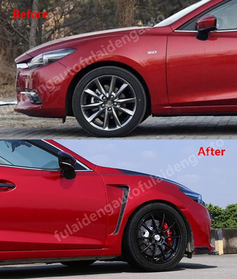 Широкий крыло вспышки обвес колесная арка для Mazda 3 Axela- широкий корпус крыло Колеса хорошая отделка молдинг ремонт аксессуары