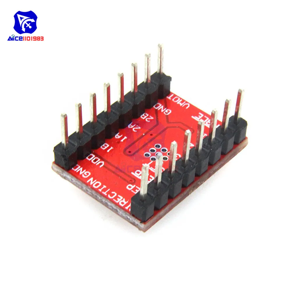 Модуль драйвера шагового двигателя diymore A4988 с радиатором для 3D принтера Arduino Reprap