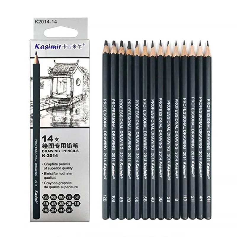 Casimir 14 карандаш эскиз набор для взрослых живопись инструмент начинающих художественные принадлежности Профессиональный угольный карандаш