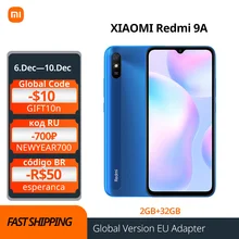 Xiaomi-smartphone Redmi 9A versión Global, teléfono móvil con 2GB de RAM y 32GB de ROM, Helio MTK G25, ocho núcleos, cámara trasera ia de 13MP, 6,53 pulgadas, HD + 5000mAh