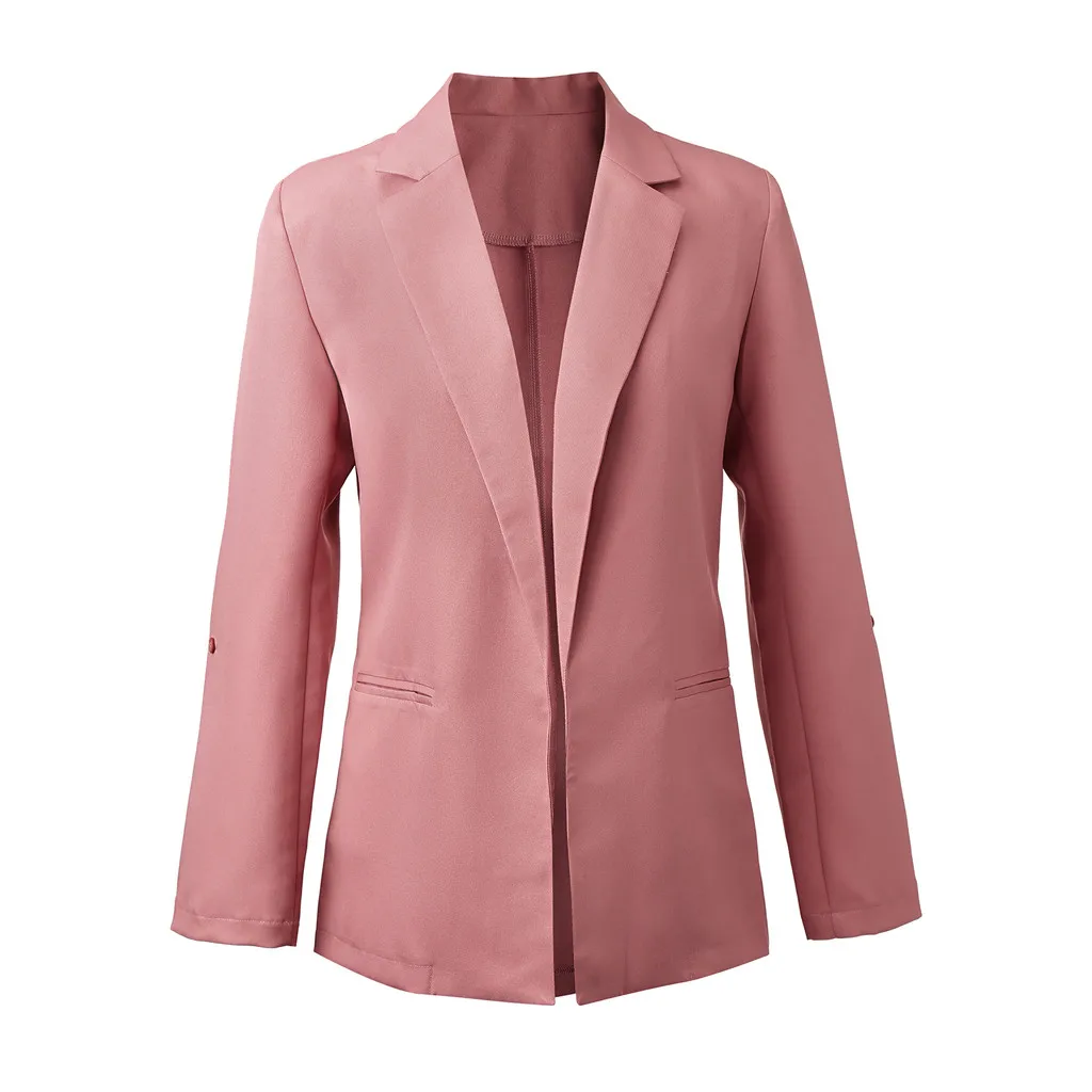 New Fashion Long Slim Type Winter Women Long Sleeve Blazer Open Front Short Cardigan Work Office Coat Z725