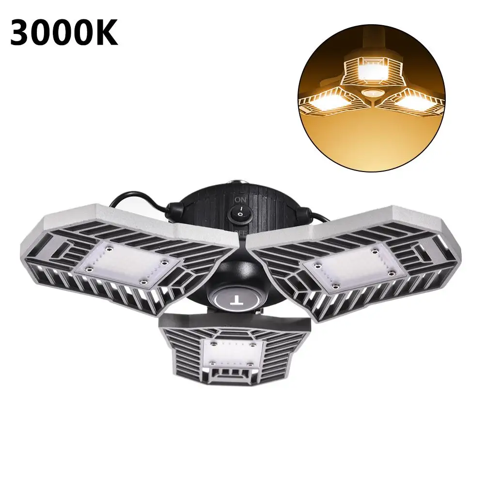 Warm light Светодиодная гаражная лампа UFO deформованная промышленная лампа E27/E26 Led High Bay Light 60 Вт мастерская парковочная лампа для склада 85-265 в высокая интенсивность - Испускаемый цвет: Warm light
