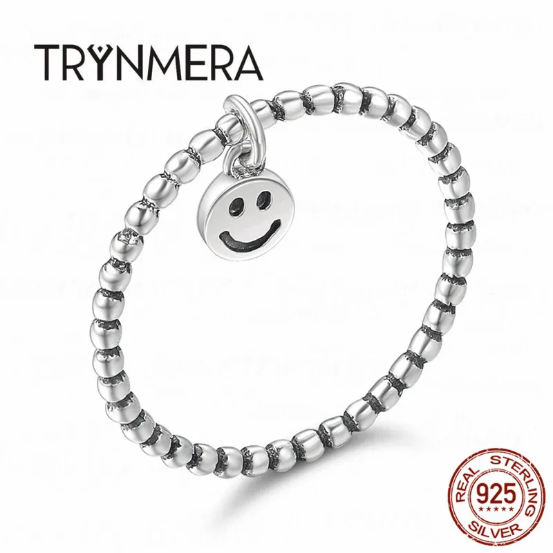 TRYNMERA горячая Распродажа 100% 925 пробы серебро носки с милым улыбающимся лицом