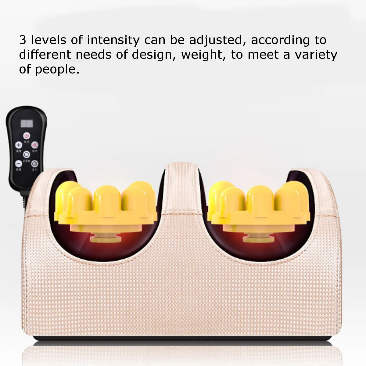  220V Electric Heating Foot Body Massager Relaxation Kneading Roller Vibrator Machine Reflexology Ca