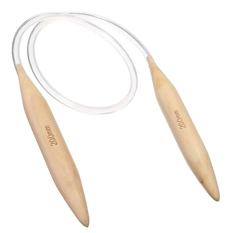 1pcs 20mm Plastic Tube Circular Wood Bamboo Knitting Needles Pins for Thick Yarn DIY Crafts Sewing Embroidery Tools Knitting