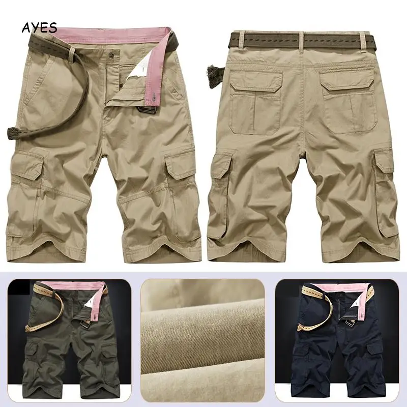 Safari мужские шорты летние мешковатые карманы с штаны на молнии карго уличная бермуды Masculina плюс размер шорты милитари мужские
