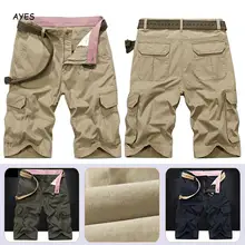 Safari мужские шорты летние мешковатые карманы с штаны на молнии карго уличная бермуды Masculina плюс размер шорты милитари мужские