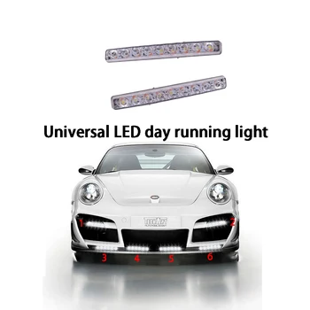 

ECAHAYAKU 1 Pair Car Styling LED DRL Daytime Runnng Light for Honda Universal 9 LED Light with Yellow Turn Signal Light DC 12V