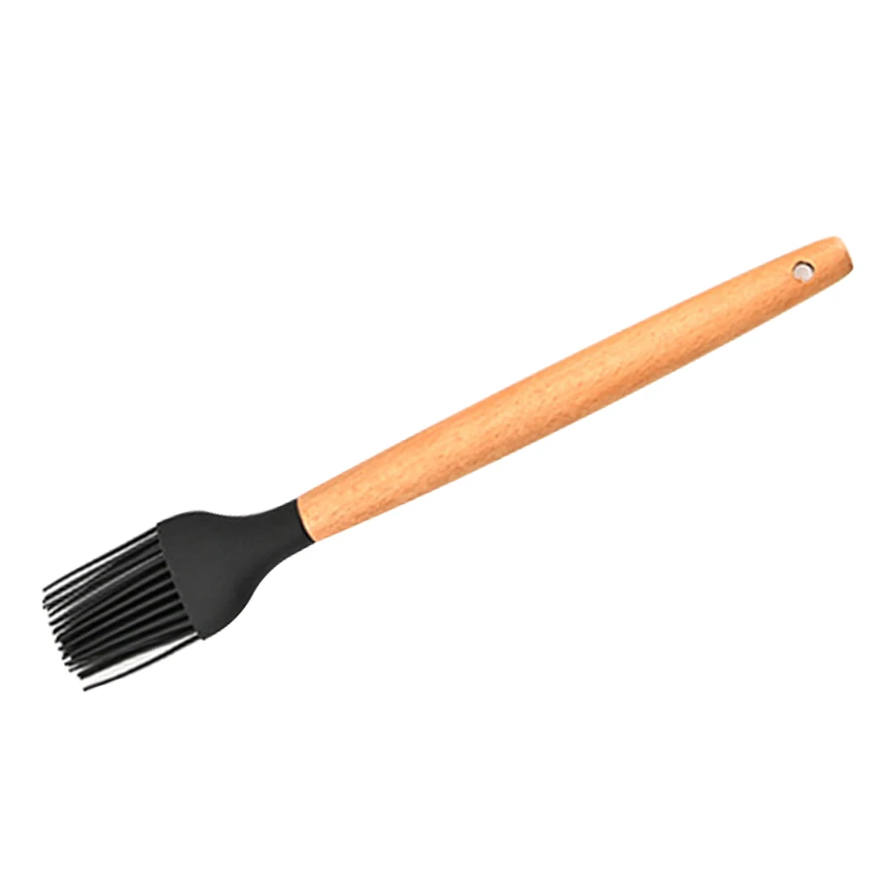 Oil Brush Инструмент Лопата практичная антипригарная лопатка ложка дуршлаг кухонная посуда аксессуары для выпечки Кухня деревянная ручка кухонная утварь гаджеты - Цвет: Oil Brush