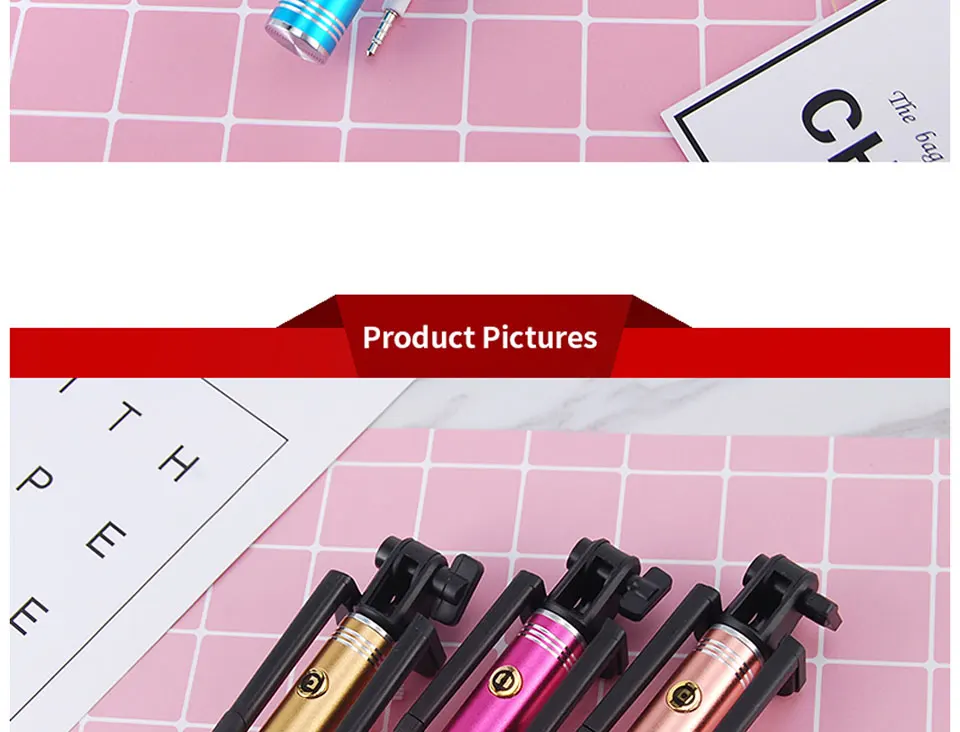 Roreta Мини Проводная селфи-Палка с ручкой, монопод с кнопкой, универсальные портативные складные селфи-палки для iPhone 6 5, Android IOS