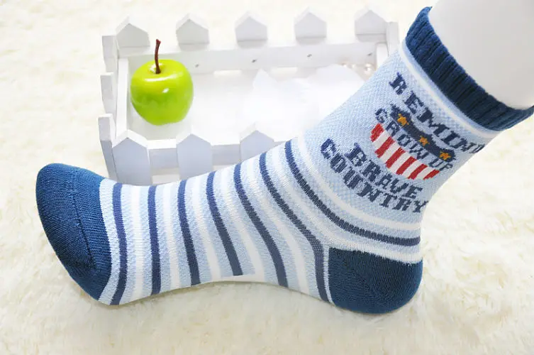 Nissen Children's Socks Pure Cotton Summer Breathable Sweat Absorbing Mesh Cartoon Short Socks Cotton BOY'S Summer Thin Socks