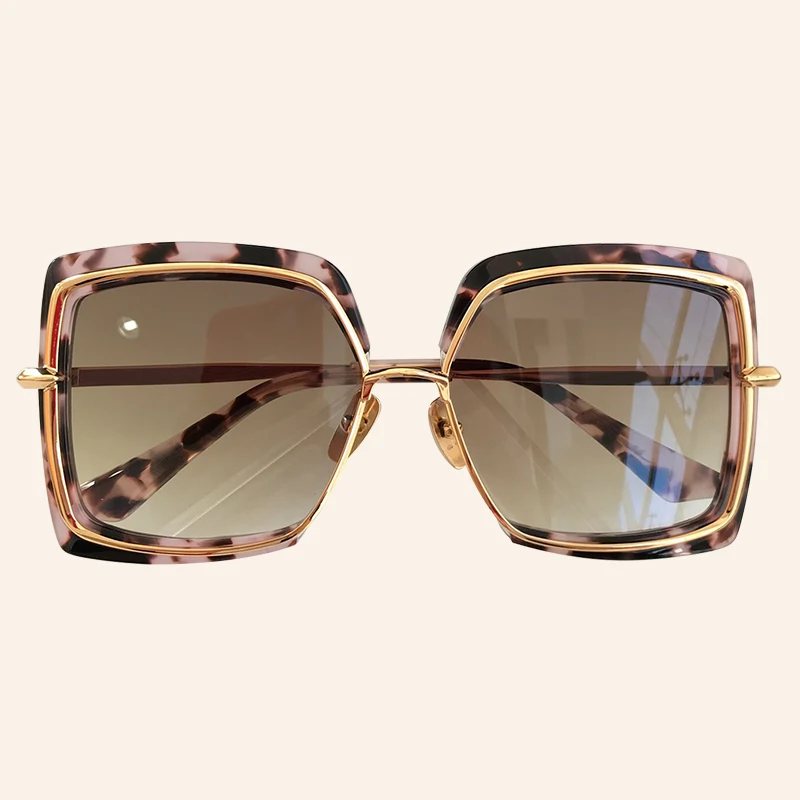 Солнцезащитные очки больших размеров для женщин и мужчин, модные брендовые солнцезащитные очки с зеркальным покрытием, женские квадратные солнцезащитные очки