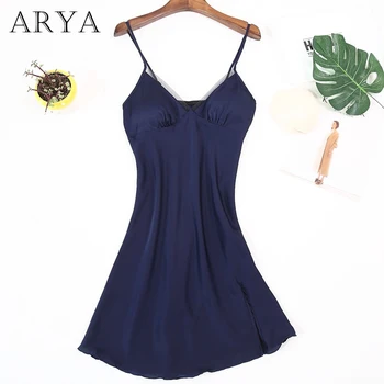 

New Plus Size Night Dress Nightgown Sexy Nightwear Lace Sleep Wear Nightdress Clothes Spaghetti V-Neck Silk Straps Dresses