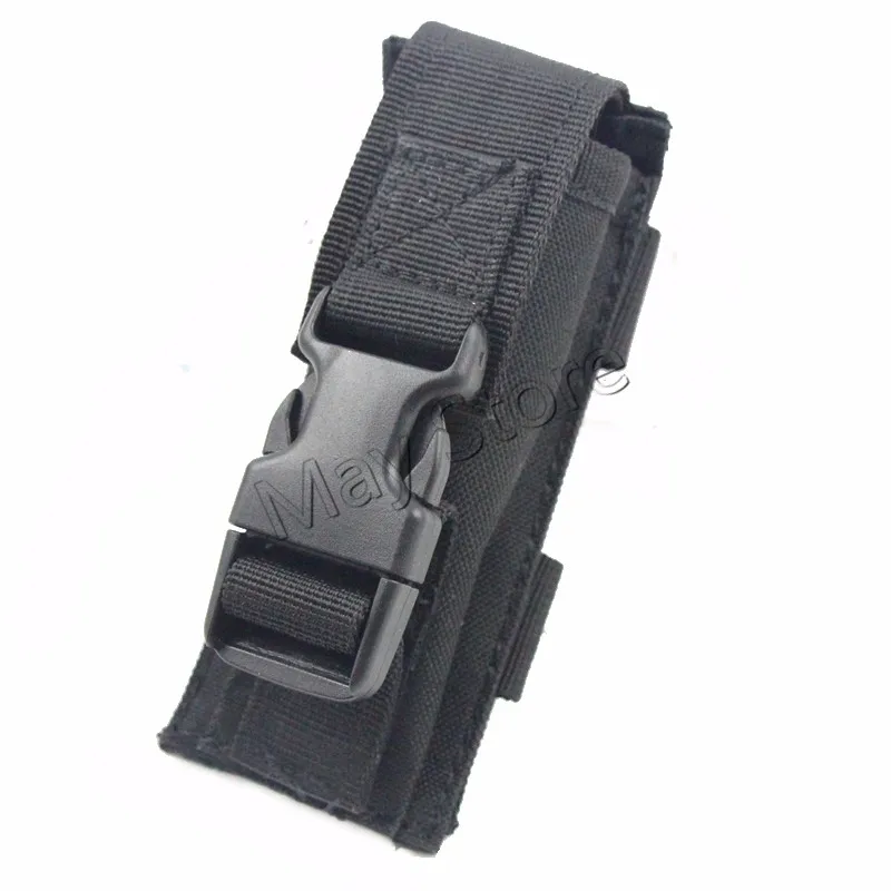 Tactical Single Magazine Pouch Holster 9mm Mag Bag Knife Flashlight Sheath Pouch With Belt Clip Hunting Accessories Pack