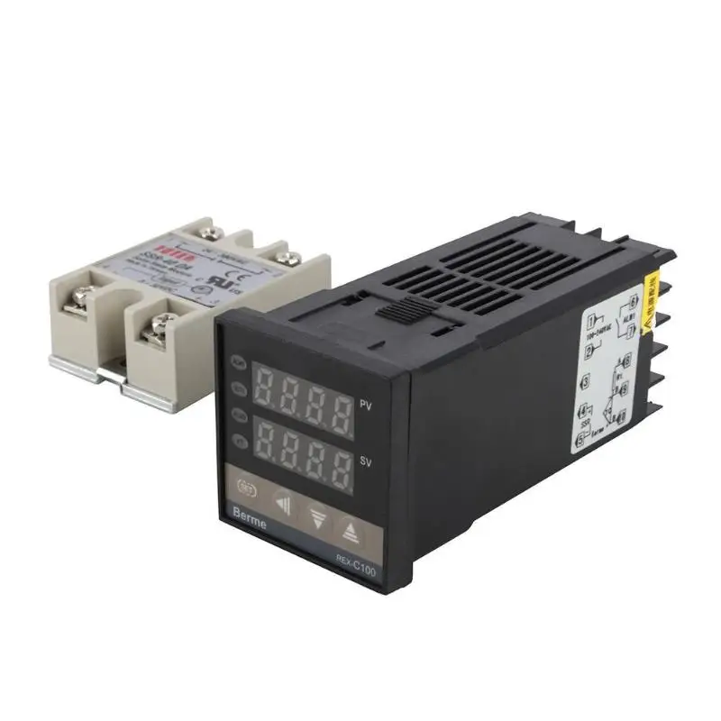 

REX-C100 Temperature Controller With Thermocouple Digital PID Temperature Controller REX-C100