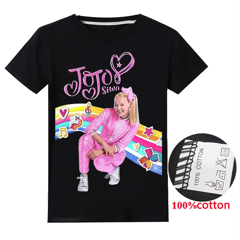 Г. Новая одежда для девочек футболки JoJo Siwa одежда для детей осенняя хлопковая Футболка топы, футболки для малышей, Рождественский свитер, комплект с толстовкой с капюшоном - Цвет: T1283