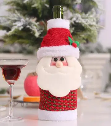 M Рождественский чехол для бутылки вина новогодние вечерние украшения navidad рождественские подарочные сумки украшения для дома настольные Декорации для вечеринок - Цвет: M